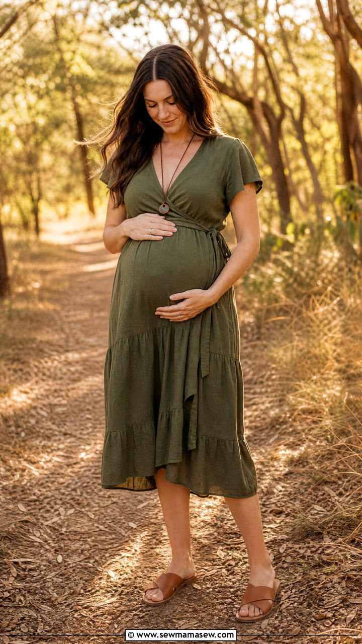 Earth Tone Maternity Photos Dress - 25 Maternity photo outfit ideas 2026