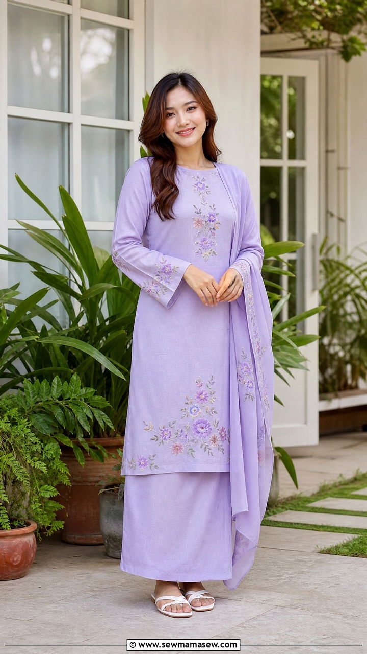 Eid al Adha baju kurung with skirt - 30 Eid al Adha outfit ideas