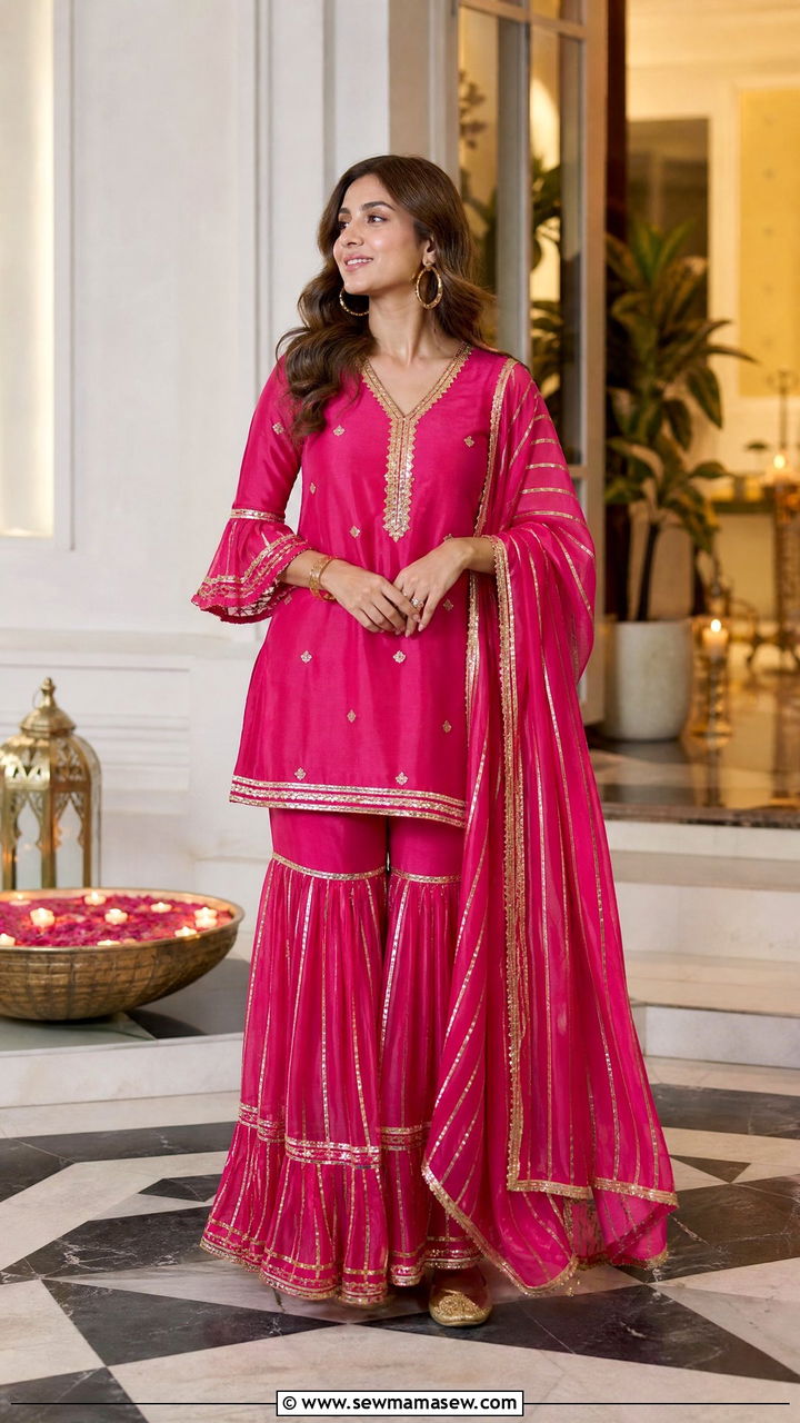 Eid al Adha gharara set - 30 Eid al Adha outfit ideas