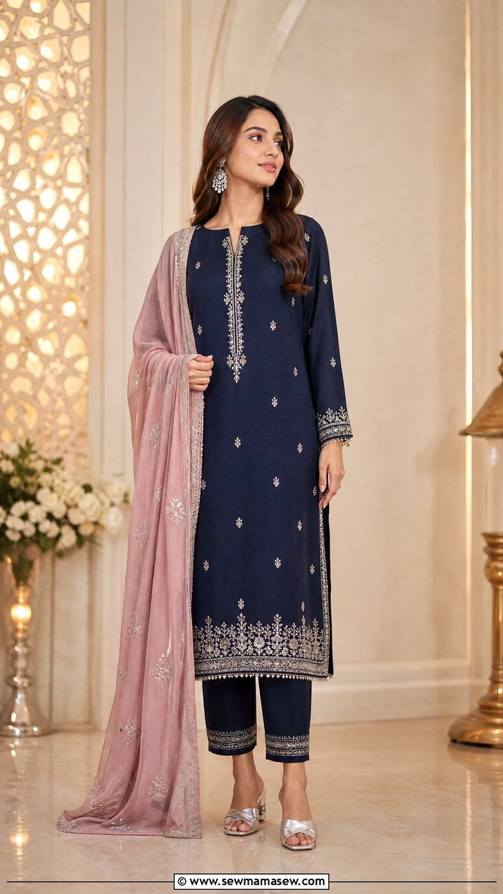 Eid al Adha straight cut suit - 30 Eid al Adha outfit ideas