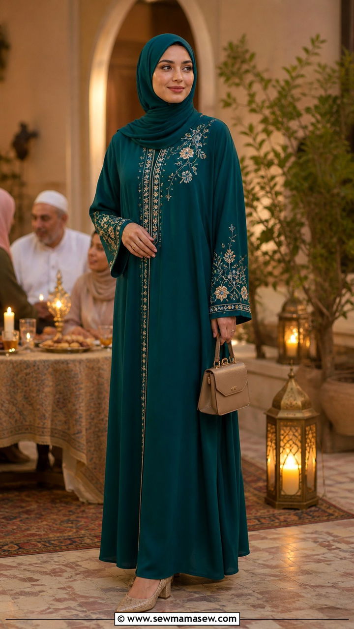 Embellished Jalabeya Ramadan Traditional Outfit - 40 Ramadan outfit ideas
