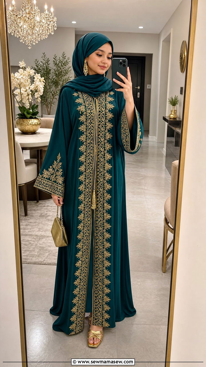 Embroidered Jalabiya - 30 Eid outfits for girls