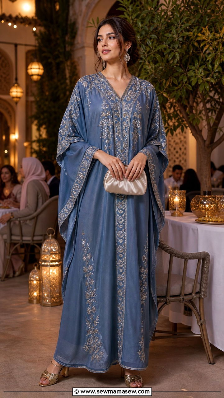 Embroidered Kaftan For Ramadan Iftar - 40 Ramadan outfit ideas