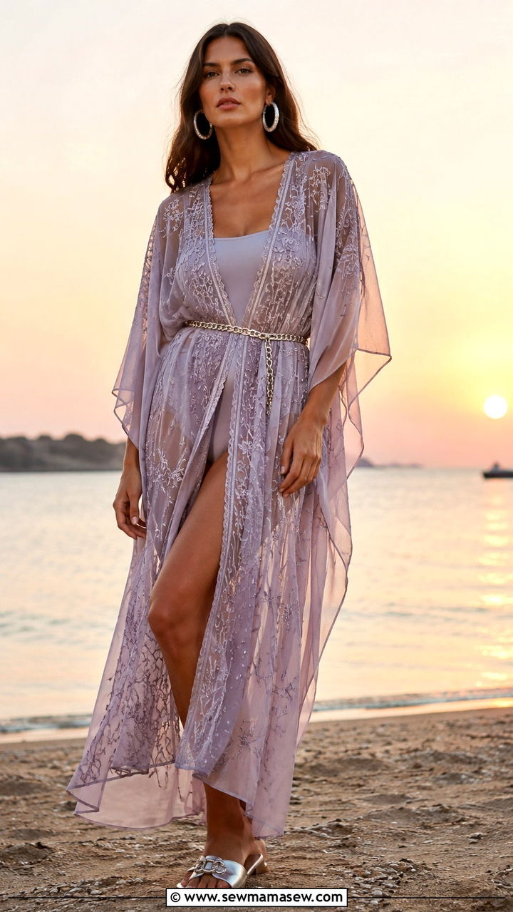 Embroidered Kaftan Outfit - 25 boho chic capsule wardrobe outfits