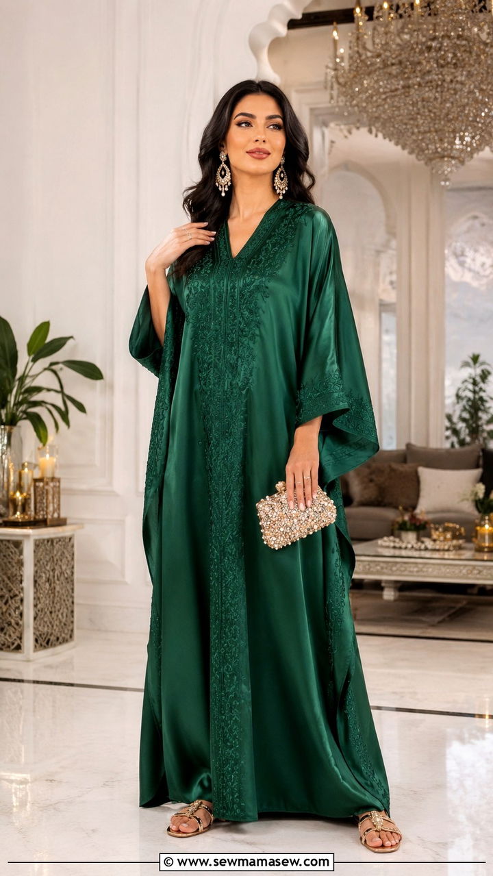 Embroidered Kaftan Suhoor Outfit - 20 Suhoor outfit ideas