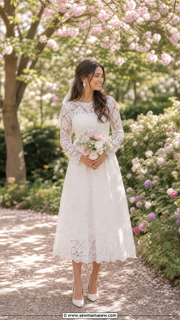 Embroidered Lace White Dress Graduation Outfit - 30 Cute graduation outfits