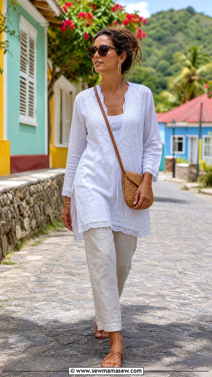 Embroidered Tunic Outfit St Lucia - 40 What to wear in St Lucia