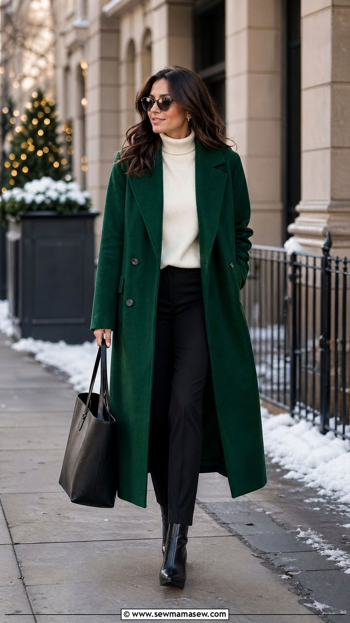 Emerald Green Coat Outfit - 35 Emerald green outfit ideas
