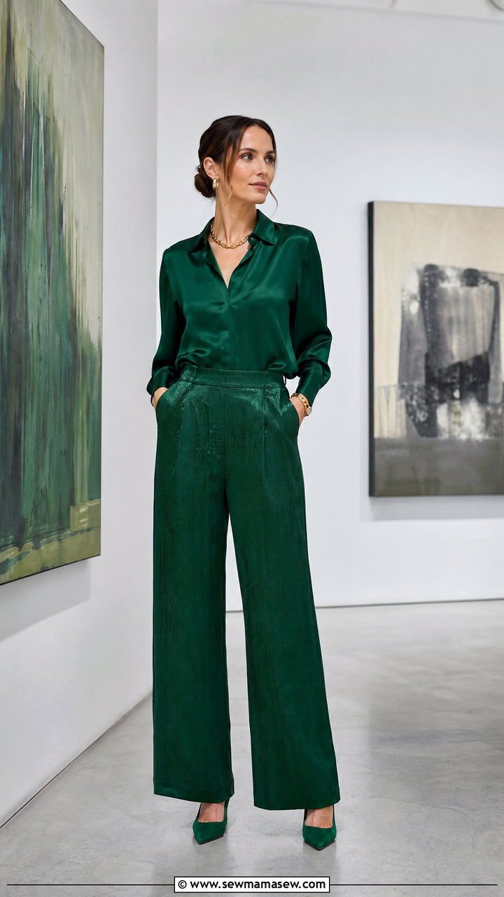 Emerald Green Monochrome Outfit - 35 Emerald green outfit ideas