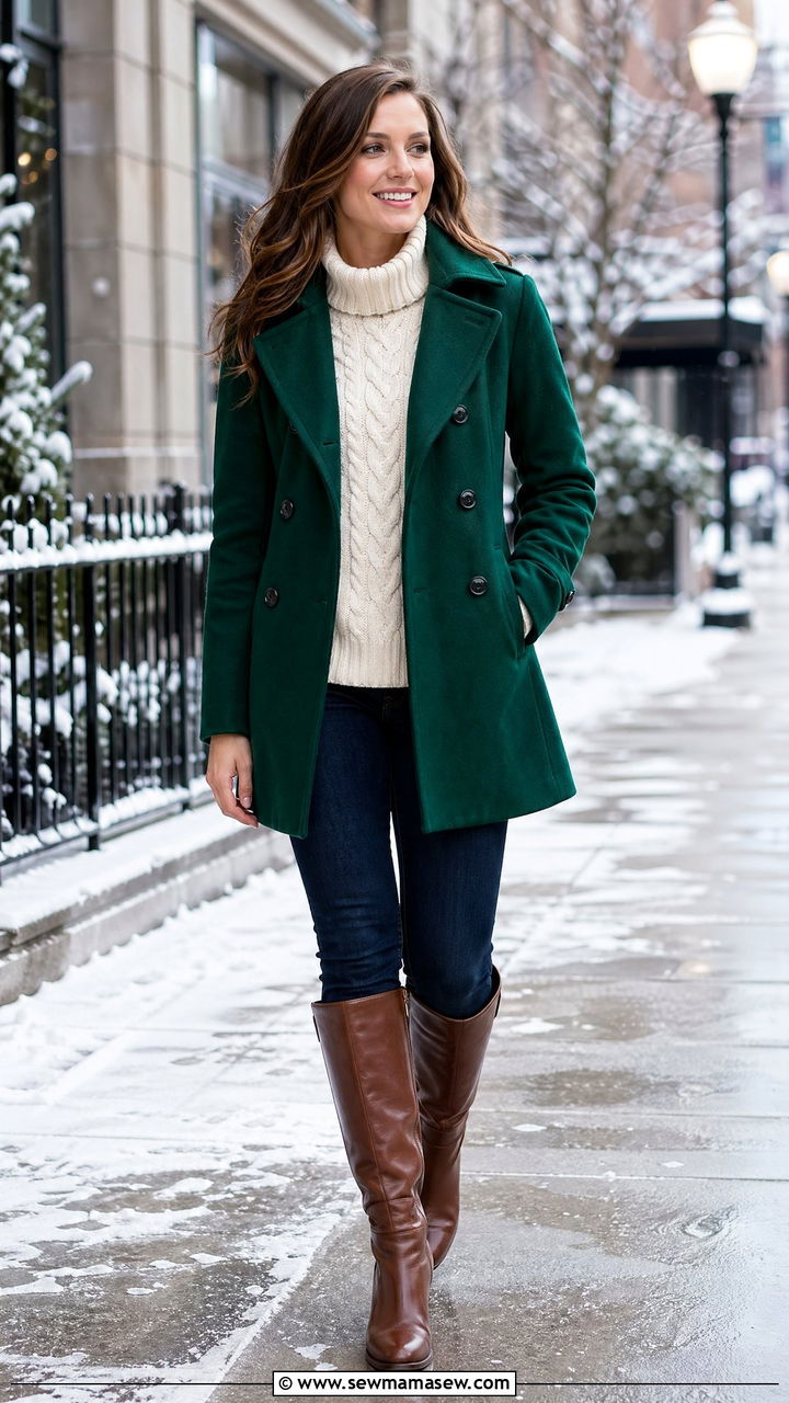 Emerald Green Peacoat Outfit - 35 Emerald green outfit ideas
