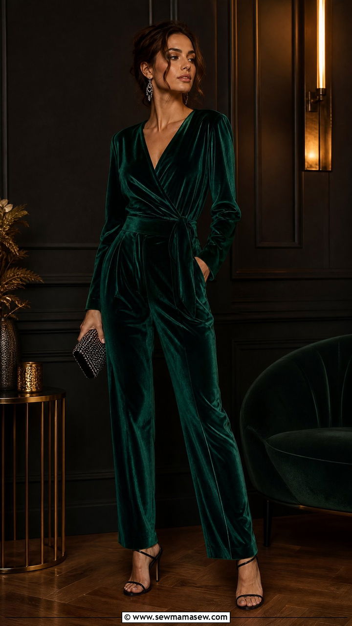 Emerald green velvet coord set - 30 Coord set outfit ideas for photoshoot