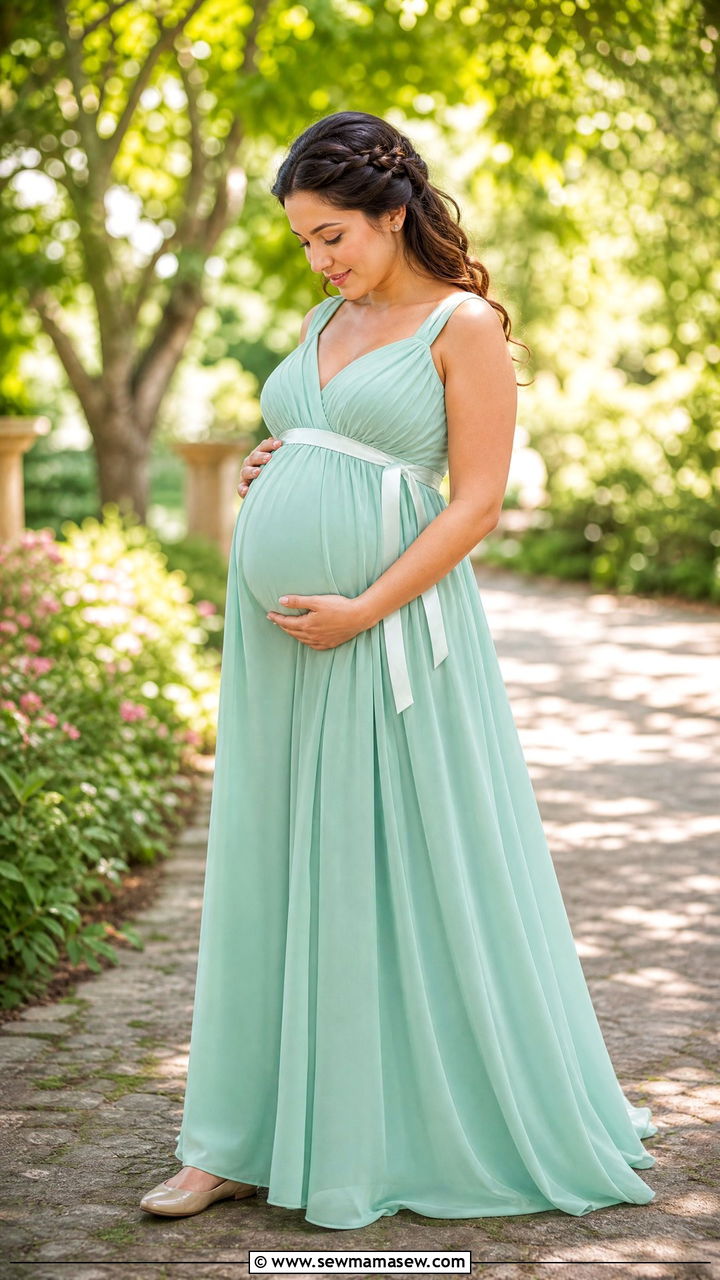 Empire Waist Maternity Photo Dress - 25 Maternity photo outfit ideas 2026