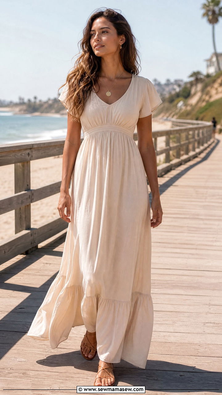 Empire Waist Maxi Dress - 25 Outfits for long torso women