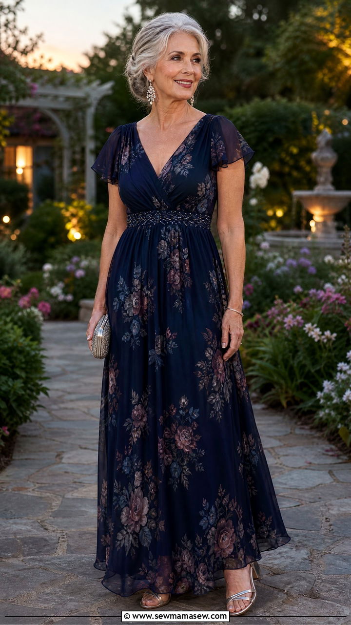 Empire Waist Maxi Dress - 30 Elegant outfits for older women