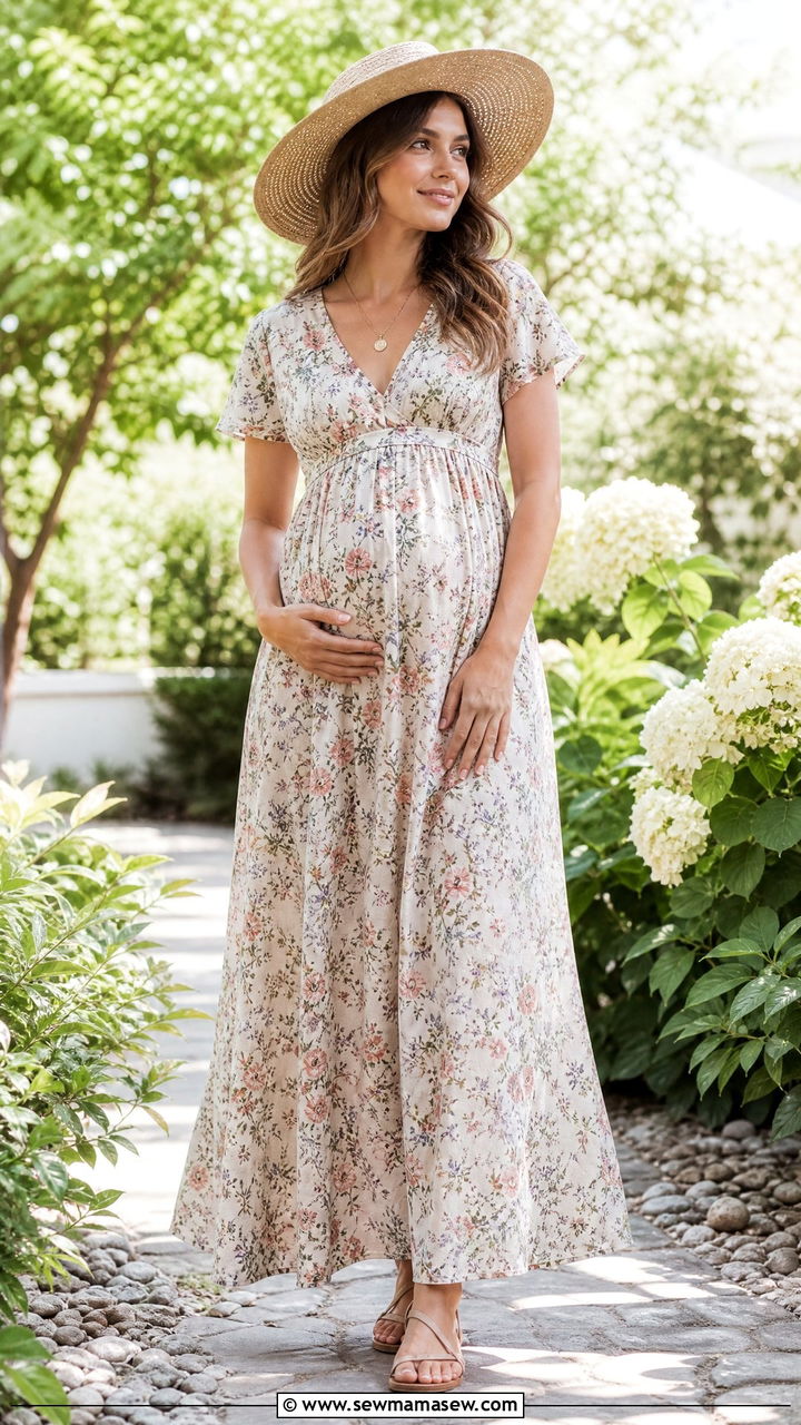 Empire Waist Maxi Dress First Trimester Outfit - 25 First trimester outfit ideas