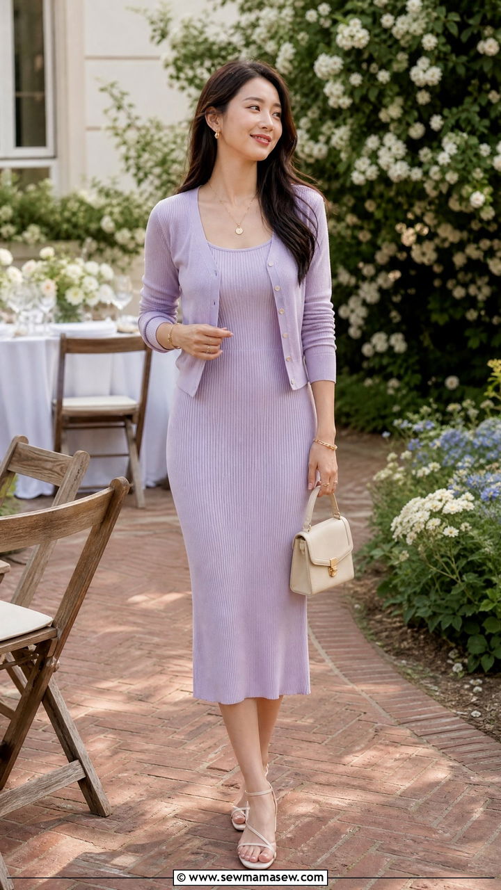End Of Spring Outfit With A Lightweight Cardigan And A Tank Midi Dress - 30 End of spring outfits
