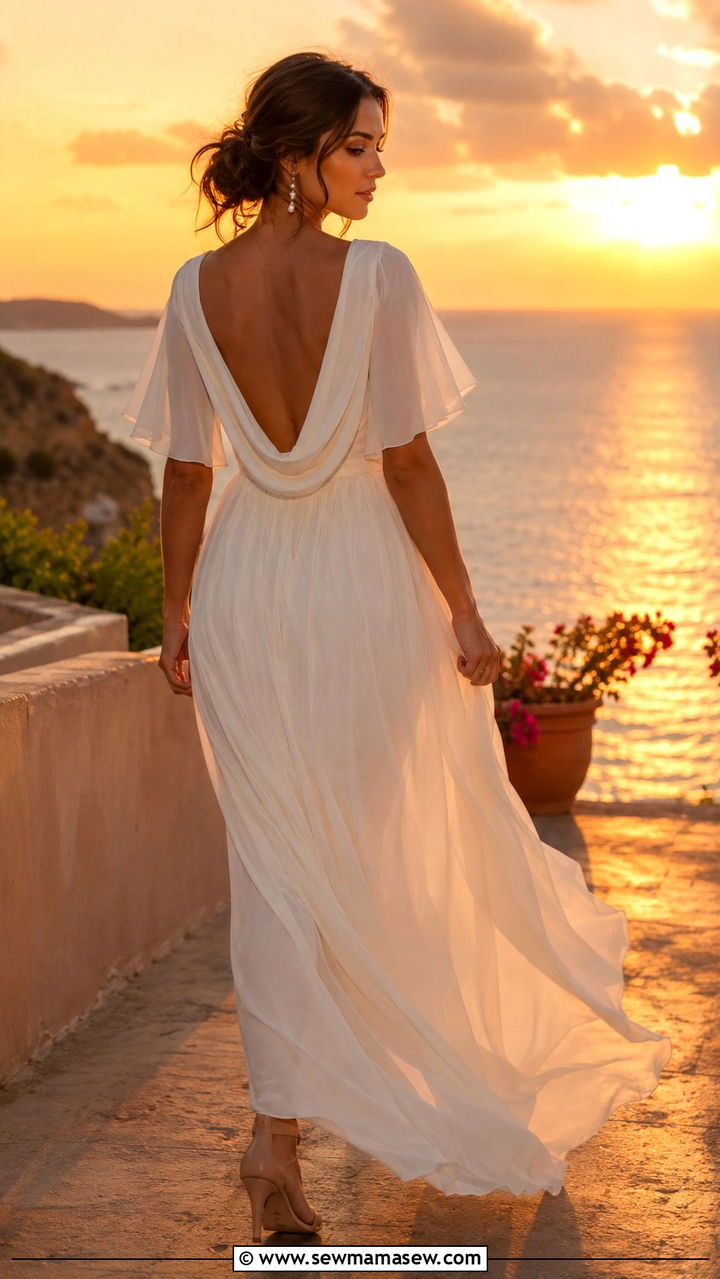 Engagement Flowy Gown and Sunset Outfit - 25 Photoshoot outfit ideas