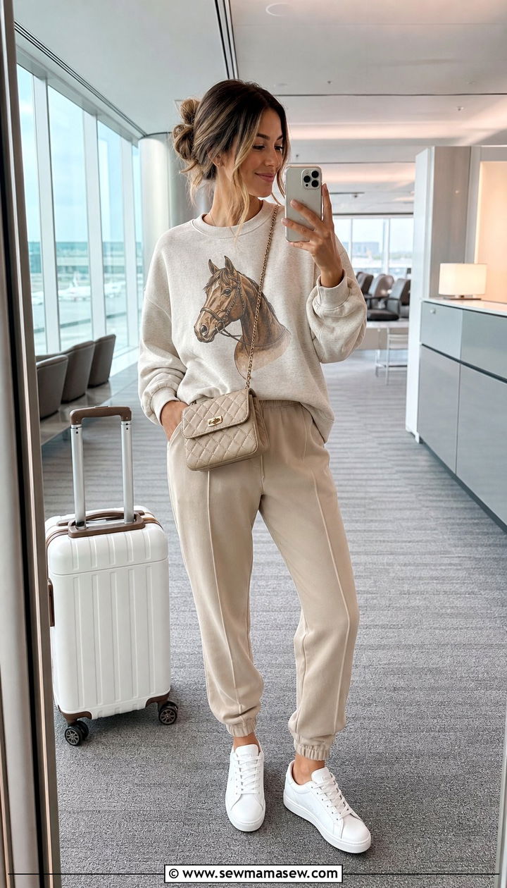 Equestrian Graphic Sweatshirt And Joggers Outfit - 25 Sporty chic outfit ideas equestrian