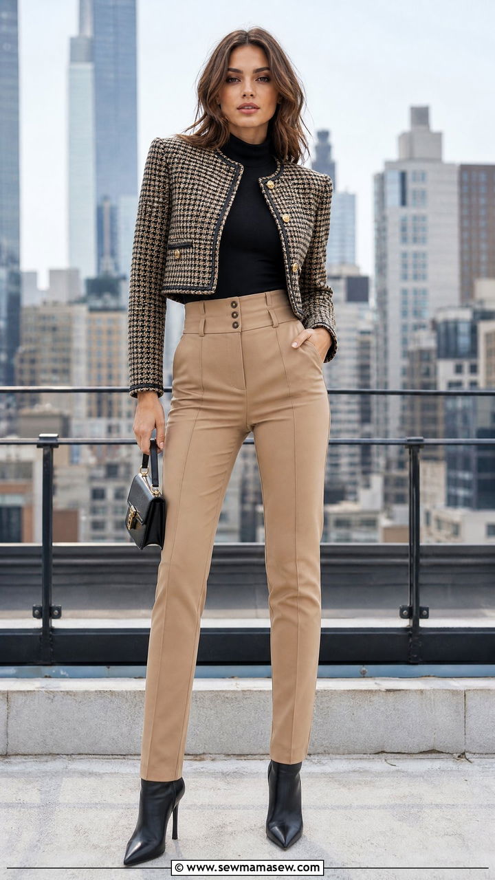 Equestrian outfit with a cropped jacket and high waist trousers - 30 Equestrian outfit ideas