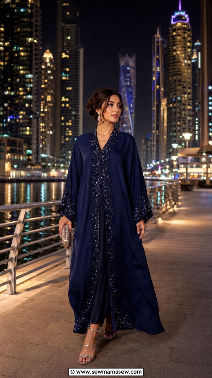 Evening Abaya with Heels Dubai Marina - 30 Dubai outfit ideas modest
