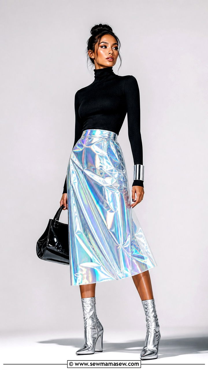 Extra Celestial Holographic Skirt Outfit - 20 2026 outfits Pinterest
