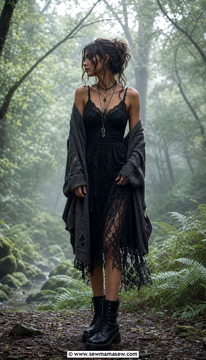 Fairy Grunge Lace Dress Outfit - 25 summer fairycore outfits