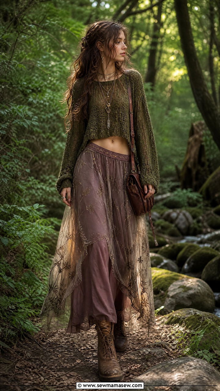 Fairy Grunge With Layered Skirts And Earthy Tones - 25 Grunge outfit ideas 2026