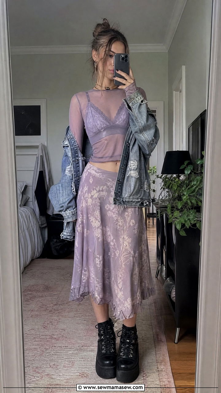 Fairy grunge mesh and pastel outfit - 25 grunge outfits 2026