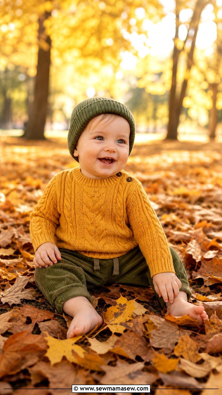 Fall Earth Tone Baby Photo Outfit - 20 1 year photo outfit ideas