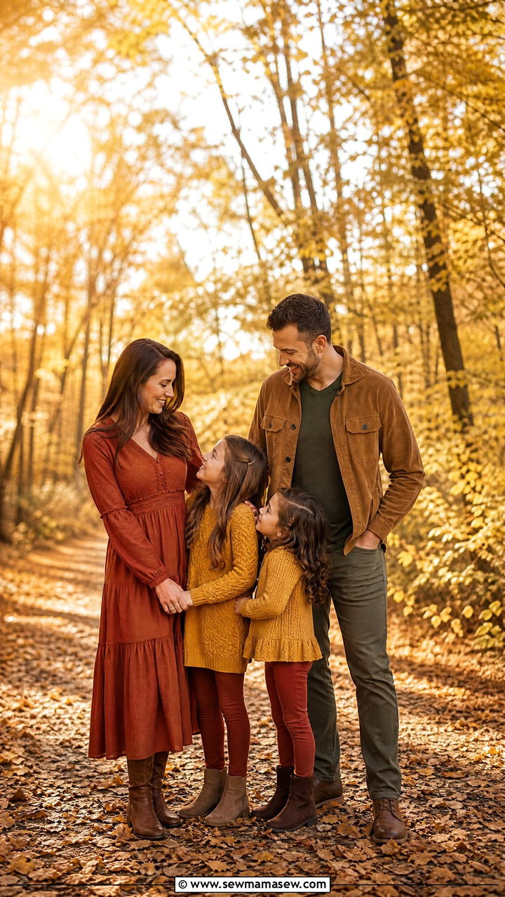 Fall Earth Tone Family Photo Outfits - 30 Elegant family photo outfit ideas