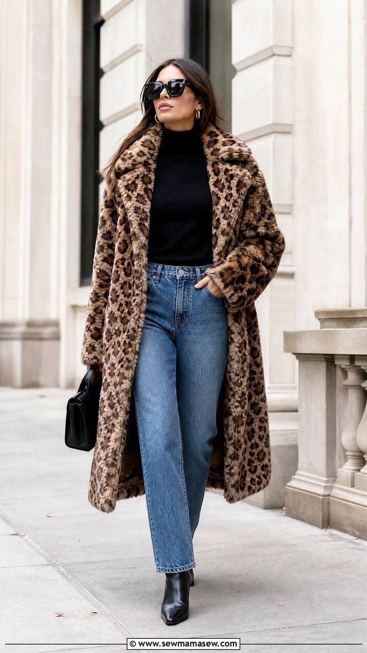 Faux Fur Coat Statement Outfit - 35 maximalist outfits