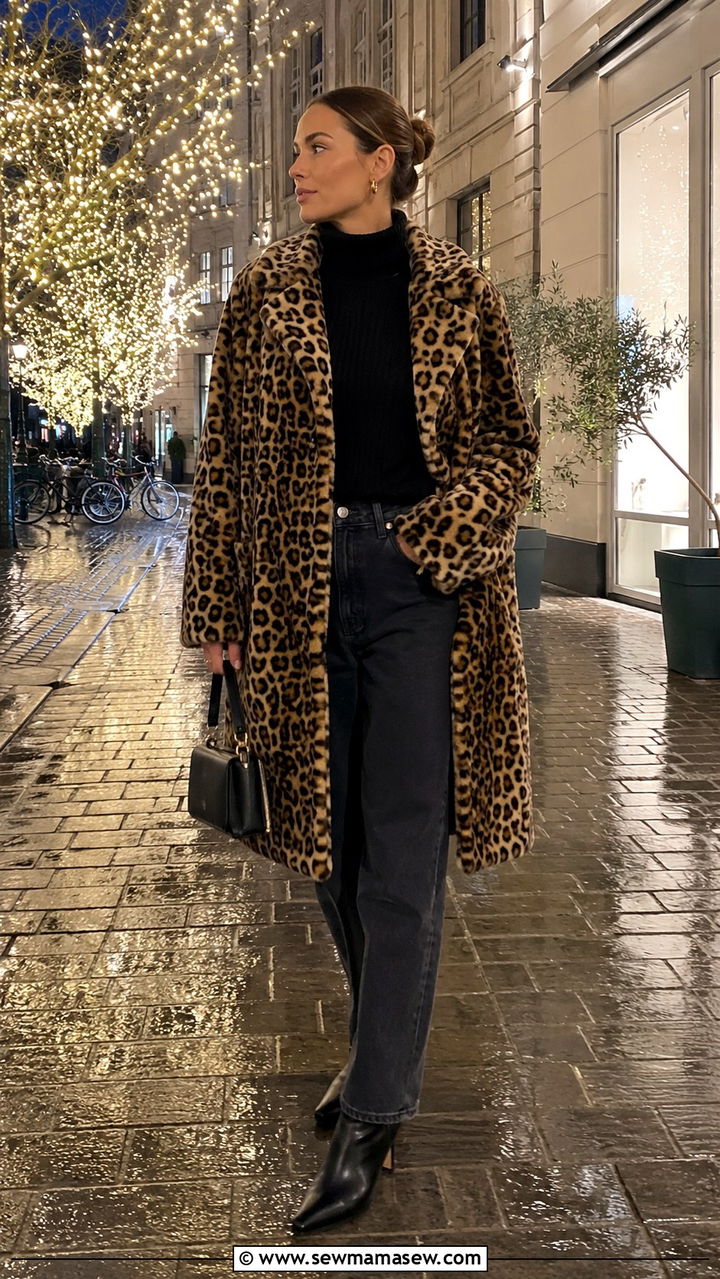 Faux Fur Coat With Straight Leg Jeans And Heeled Boots - 30 Danish outfit ideas