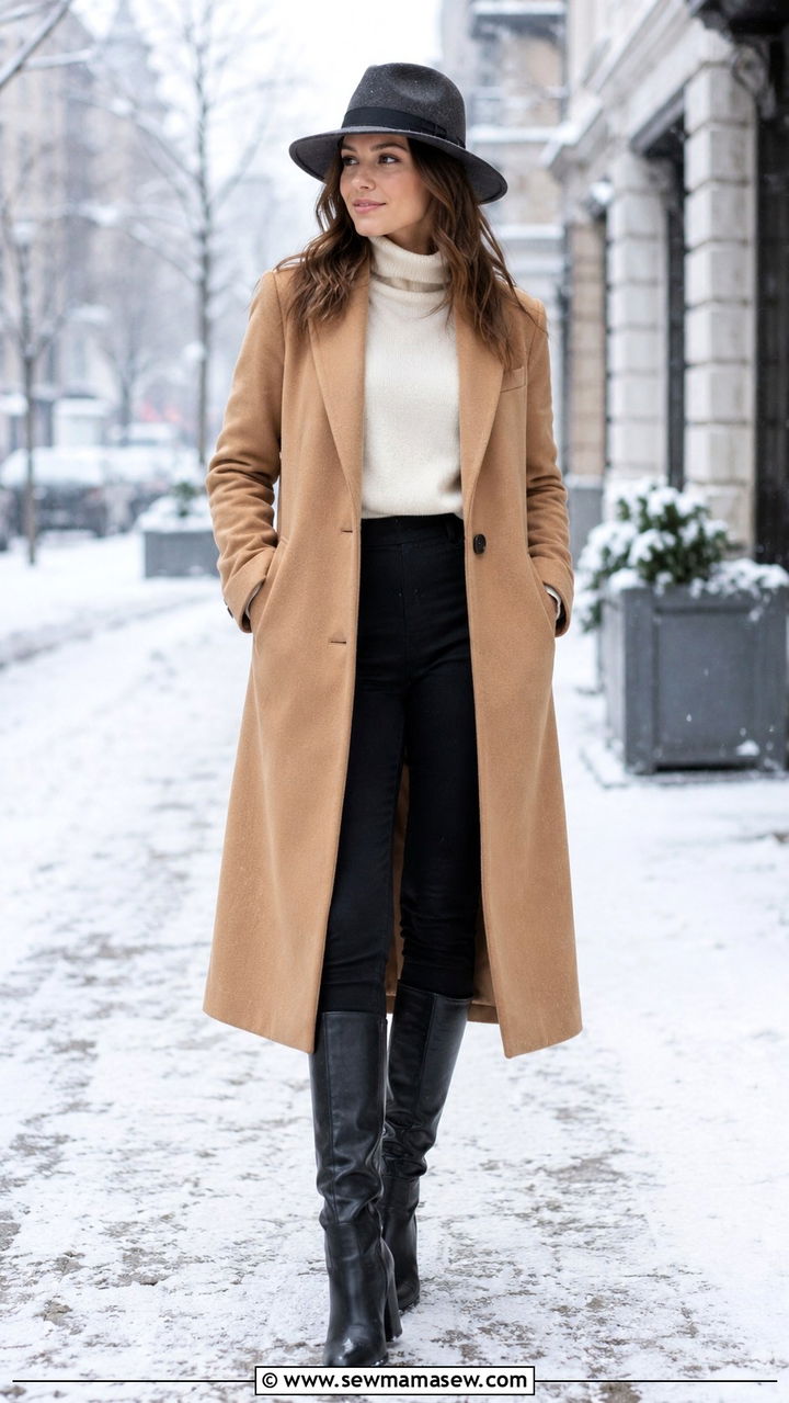 Fedora with a wool coat look - 30 How to style a fedora