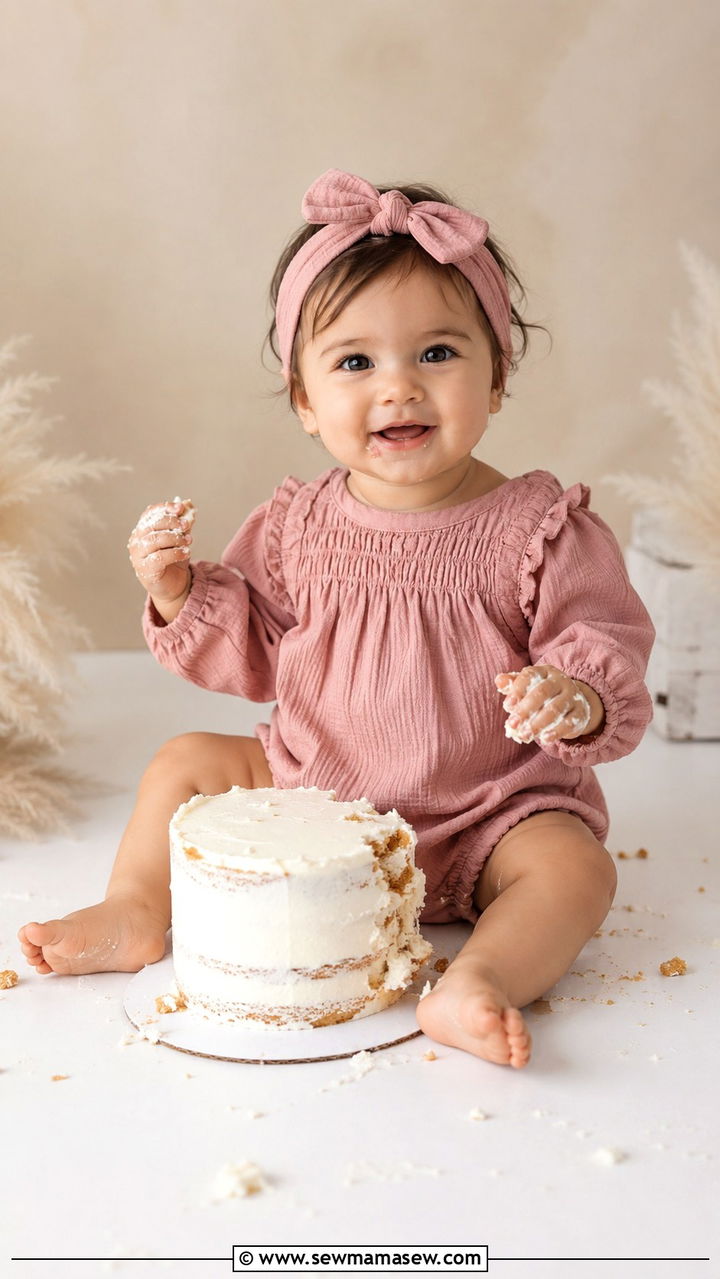 First Birthday Romper Outfit for Baby Girl - 30 Kids birthday outfit ideas