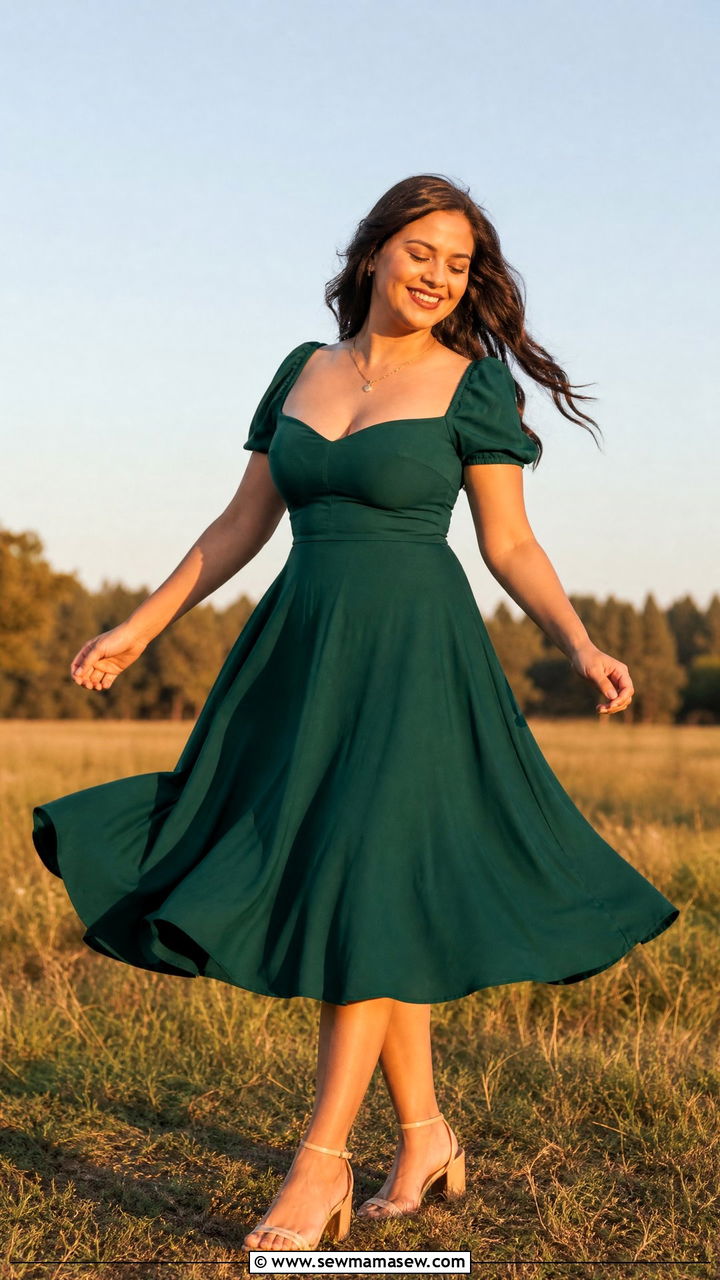 Fit And Flare Dress Photoshoot Outfit For Pear Shape - 25 Photoshoot outfits for pear shape