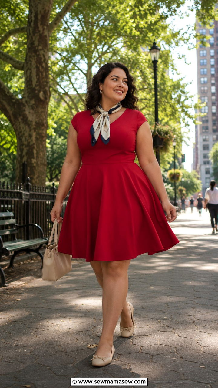 Fit and Flare Dress Curvy Photoshoot Outfit - 25 Photoshoot outfits for curvy women