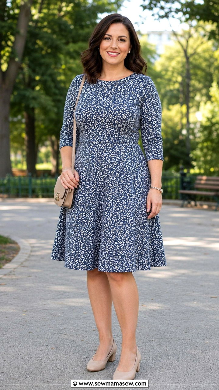 Fit and Flare Dress Outfit for Belly Fat - 20 Dresses to hide belly fat