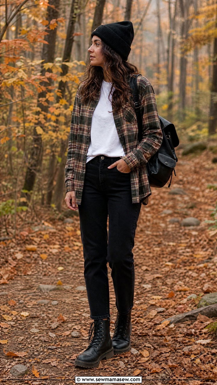 Flannel Button Down Shirt with Black Jeans - 35 How to style a button down shirt
