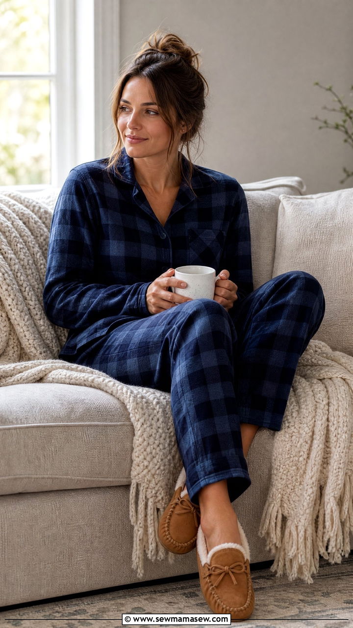 Flannel Pajama Set - 25 Cozy sick day outfit ideas