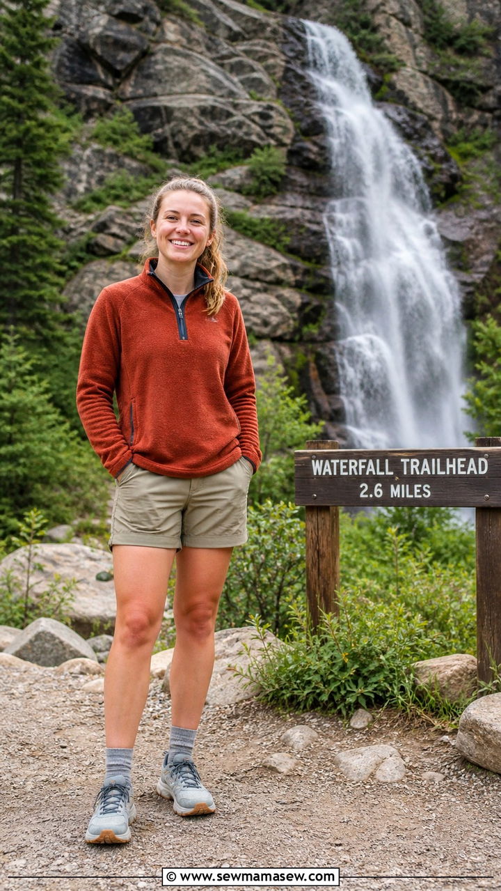 Fleece Pullover And Hiking Shorts - 40 Road trip outfits