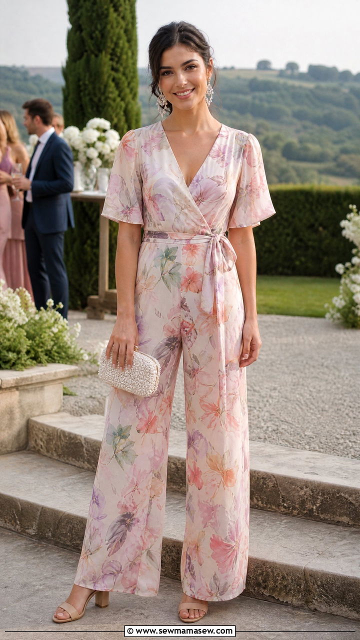 Floral Jumpsuit Countryside Wedding Guest Outfit - 30 Summer countryside outfits