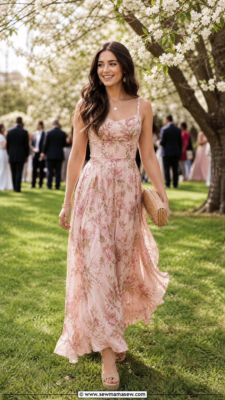 Floral Maxi Dress Graduation Outfit - 30 Cute graduation outfits