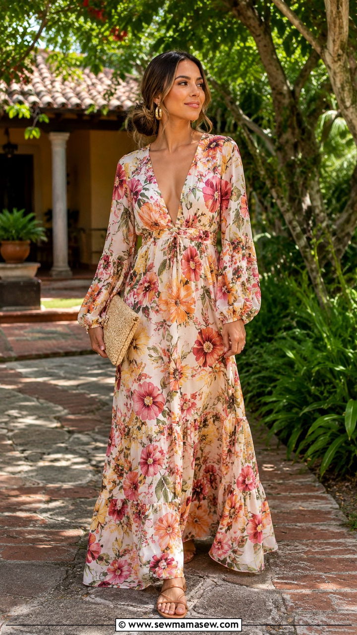 Floral Maxi Dress Mexican Wedding Guest - 25 Wedding guest outfit ideas Mexican wedding