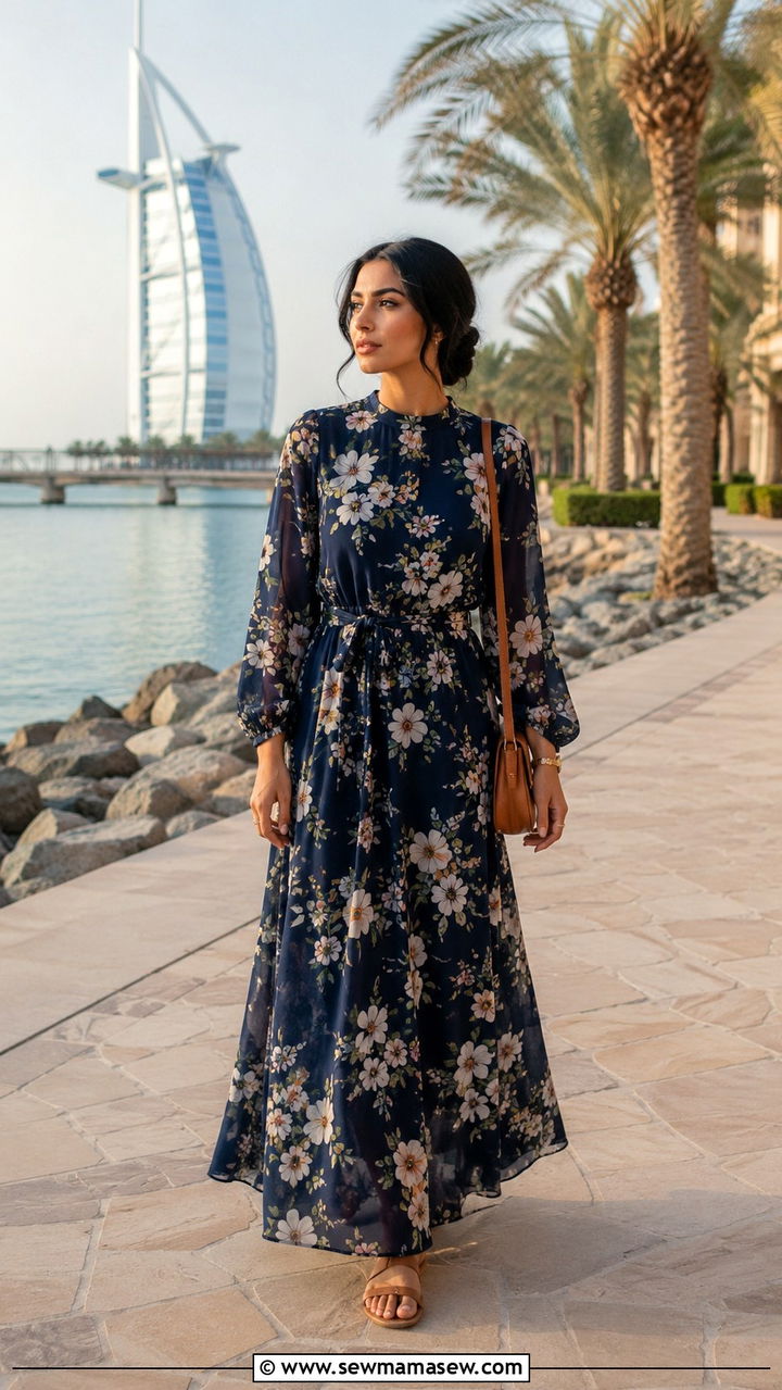 Floral Maxi Dress Modest Dubai Resort Outfit - 25 Resort wear outfit ideas Dubai modest