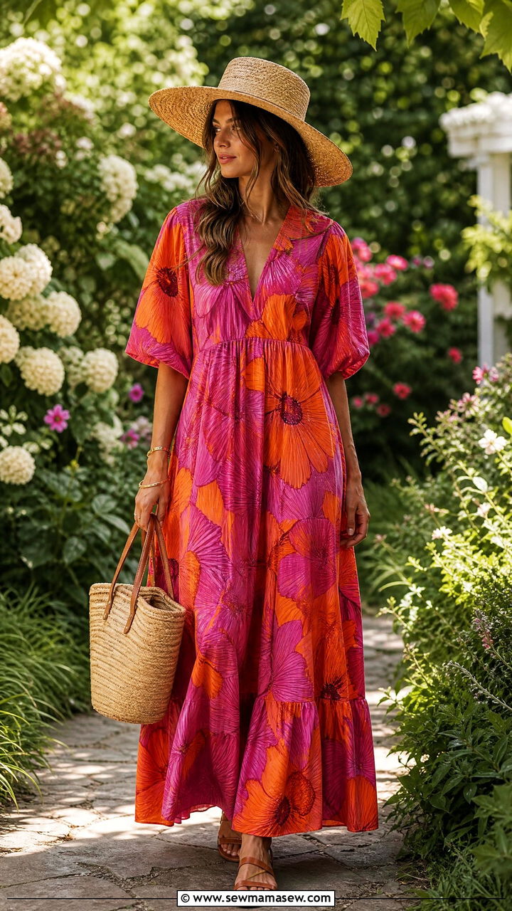 Floral Maxi Dress Outfit For Spring - 30 fashion inspo outfits