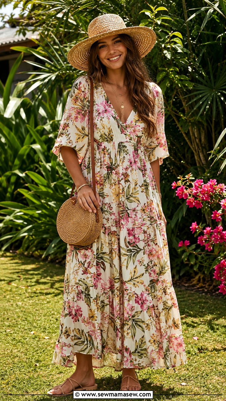 Floral Maxi Dress Resort Outfit - 25 resort outfits Pinterest