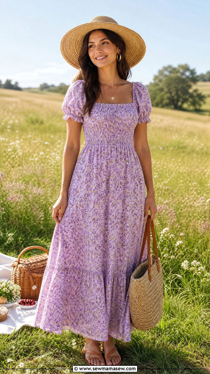 Floral Maxi Dress Summer Outfit - 30 Feminine summer outfits