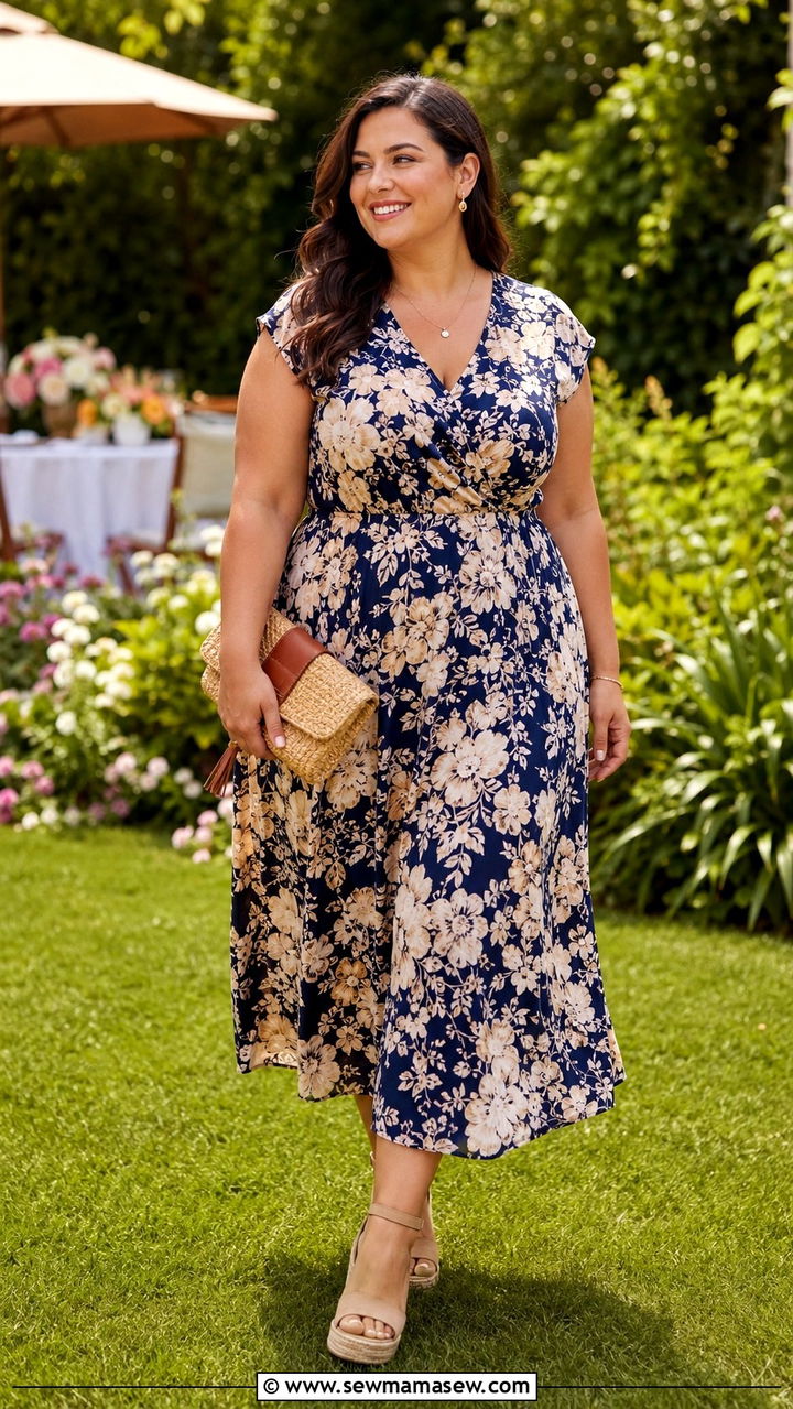 Floral Midi Dress Garden Party Plus Size Old Money - 30 Old money outfit ideas plus size
