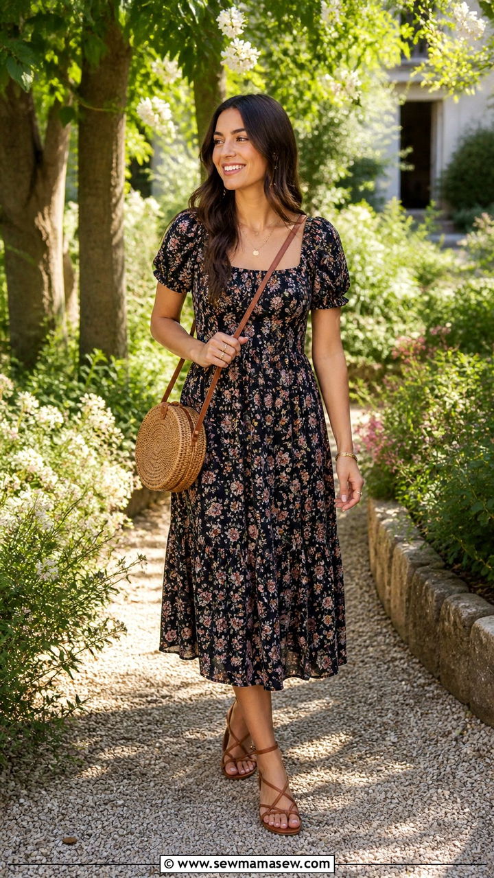 Floral Midi Dress Outfit - 20 2026 outfits inspo