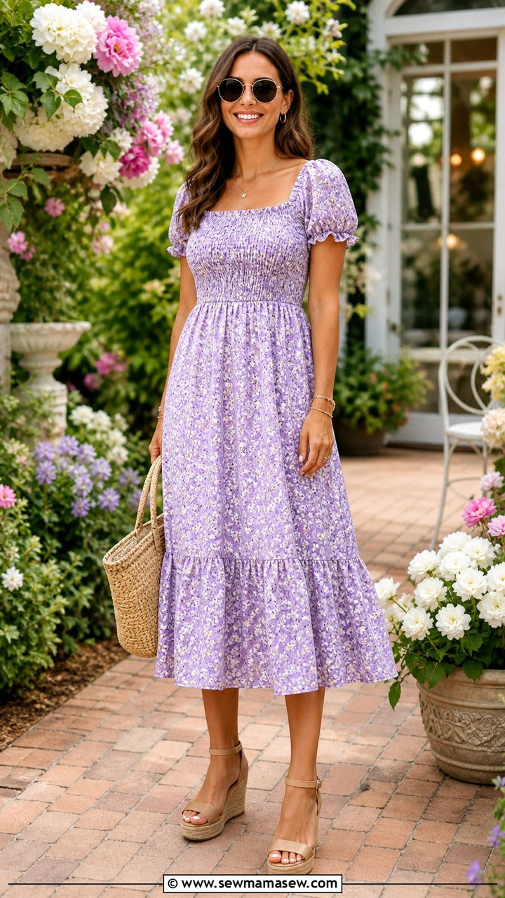 Floral Midi Dress Spring Outfit - 40 Chic spring outfits